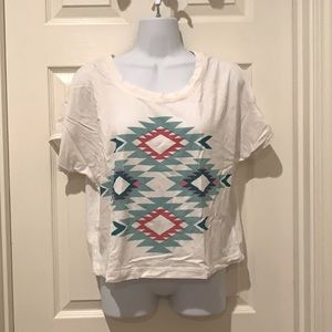 White top with an aztec design